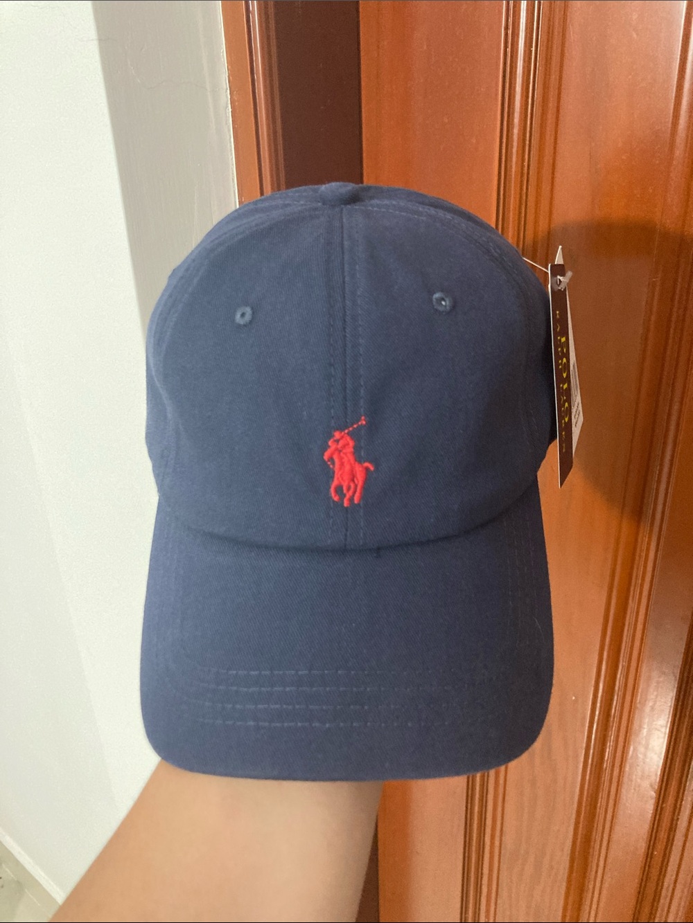 Polo by Ralph Lauren Navy Baseball Cap with Red Pony